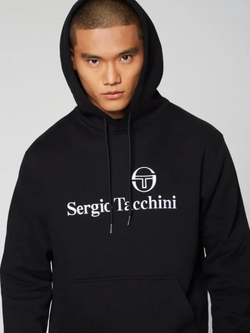 The Essentials|Sergio Tacchini Heritage Hoodie- Black Beauty