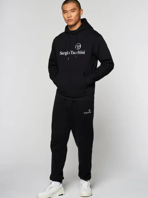 The Essentials|Sergio Tacchini Heritage Hoodie- Black Beauty