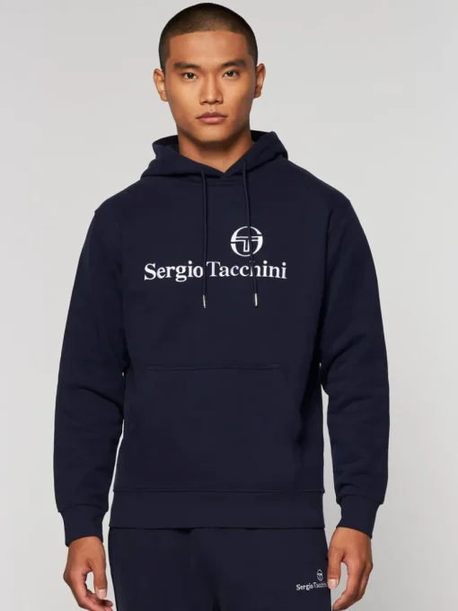 View All|Sergio Tacchini Heritage Hoodie- Maritime Blue