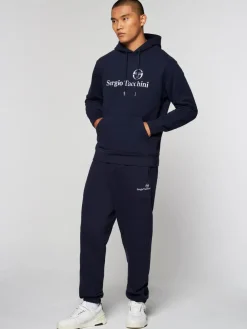 The Essentials|Sergio Tacchini Heritage Hoodie- Maritime Blue