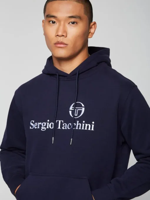 The Essentials|Sergio Tacchini Heritage Hoodie- Maritime Blue