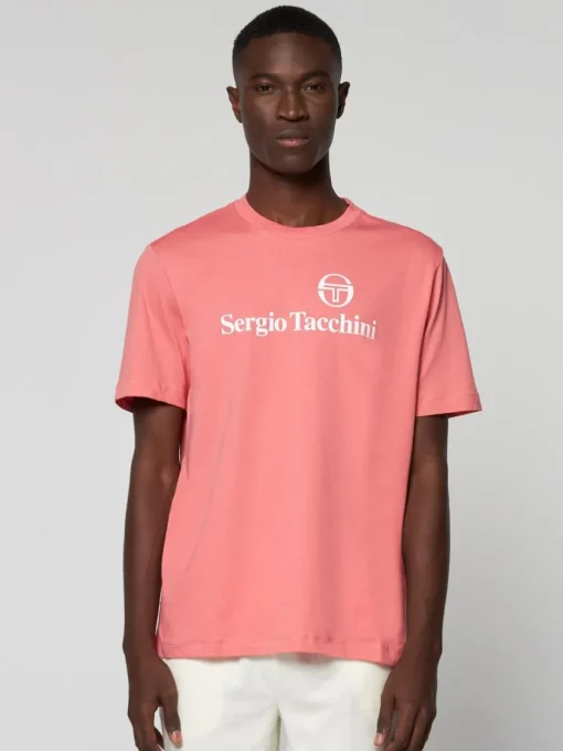 View All|Sergio Tacchini Heritage Logo T-Shirt- Tea Rose