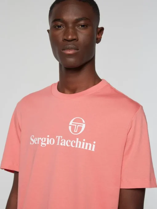 View All|Sergio Tacchini Heritage Logo T-Shirt- Tea Rose