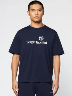 View All|Sergio Tacchini Heritage T-Shirt- Maritime Blue