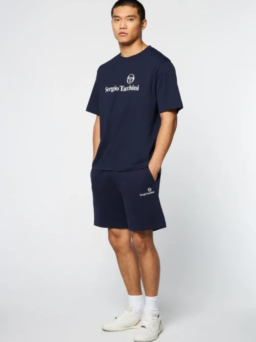 View All|Sergio Tacchini Heritage T-Shirt- Maritime Blue