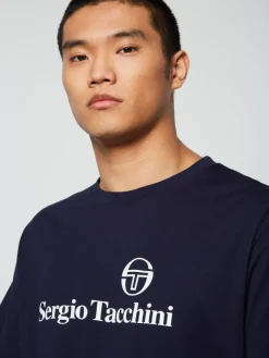 View All|Sergio Tacchini Heritage T-Shirt- Maritime Blue