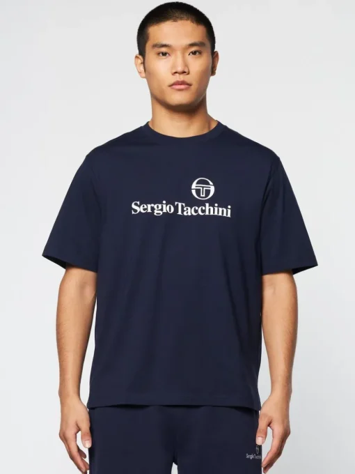 T-Shirts|Sergio Tacchini Heritage T-Shirt- Maritime Blue