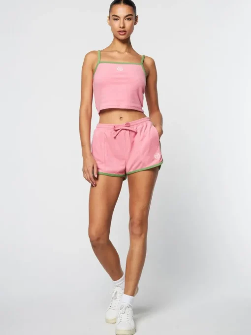 View All|Sergio Tacchini Laura High Waist Short- Wild Rose