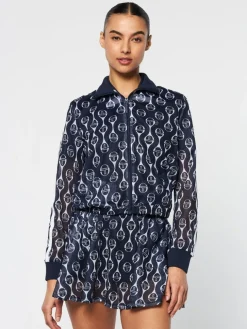 For The Court|Sergio Tacchini Lesi Mesh Jacket- Maritime Blue