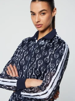 For The Court|Sergio Tacchini Lesi Mesh Jacket- Maritime Blue
