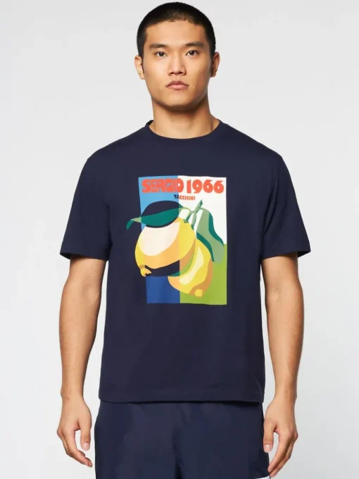 T-Shirts|Sergio Tacchini Limone T-Shirt- Maritime Blue