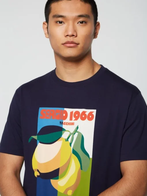 T-Shirts|Sergio Tacchini Limone T-Shirt- Maritime Blue