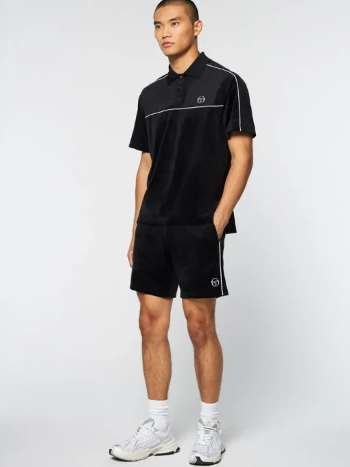 Velour|Sergio Tacchini Lioni Velour Polo Archivio- Black Beauty