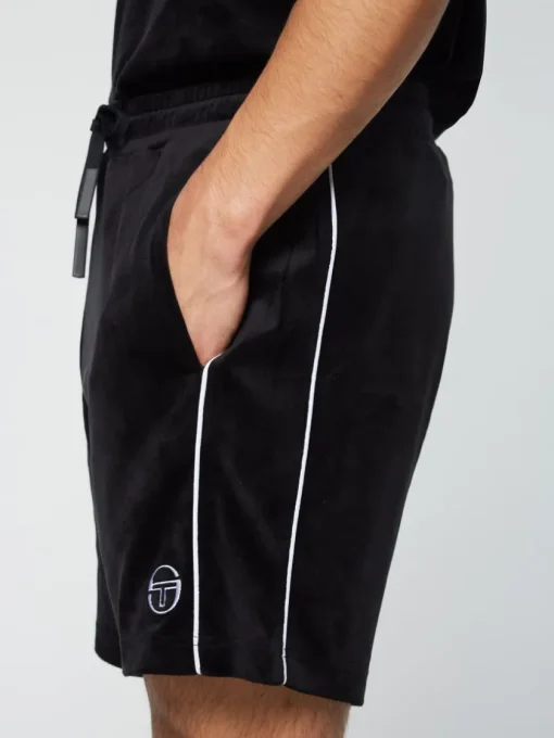 Matching Separates|Sergio Tacchini Lioni Velour Short Archivio- Black Beauty