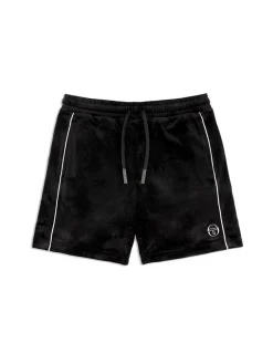 Shorts And Swim|Sergio Tacchini Lioni Velour Short Archivio- Black Beauty