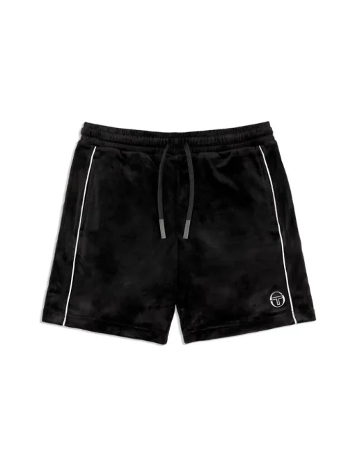 Shorts And Swim|Sergio Tacchini Lioni Velour Short Archivio- Black Beauty