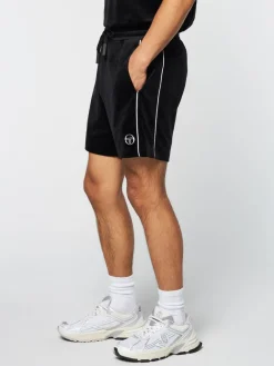 Shorts And Swim|Sergio Tacchini Lioni Velour Short Archivio- Black Beauty