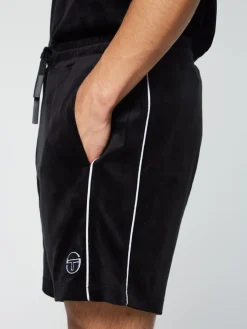 Shorts And Swim|Sergio Tacchini Lioni Velour Short Archivio- Black Beauty