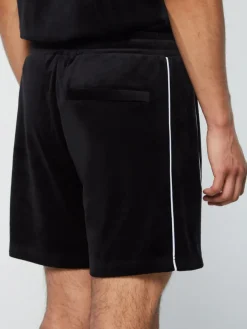Shorts And Swim|Sergio Tacchini Lioni Velour Short Archivio- Black Beauty