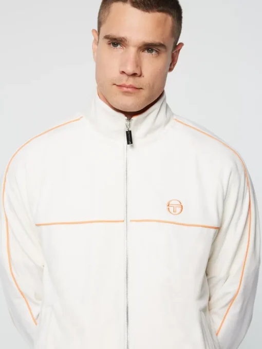 Tracksuits|Sergio Tacchini Lioni Velour Track Jacket Archivio- Gardenia