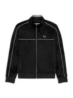Velour|Sergio Tacchini Lioni Velour Track Jacket- Black Beauty