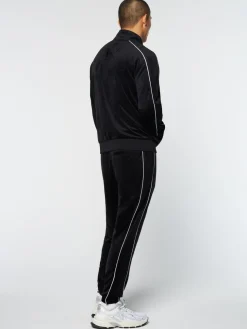Velour|Sergio Tacchini Lioni Velour Track Jacket- Black Beauty