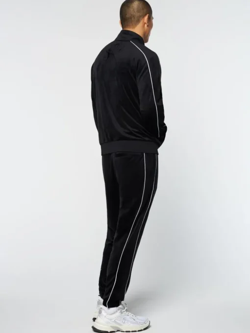 Velour|Sergio Tacchini Lioni Velour Track Jacket- Black Beauty