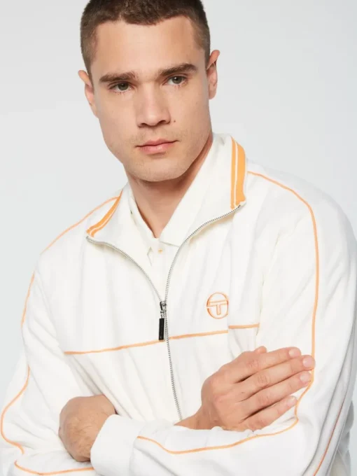 Jackets|Sergio Tacchini Lioni Velour Track Jacket Archivio- Gardenia