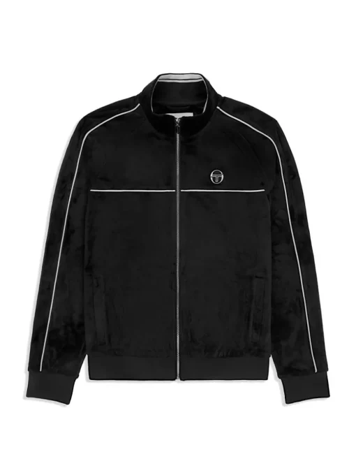 Jackets|Sergio Tacchini Lioni Velour Track Jacket- Black Beauty