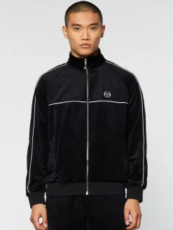 Jackets|Sergio Tacchini Lioni Velour Track Jacket- Black Beauty