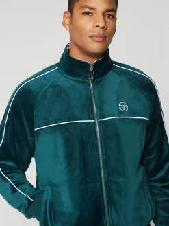 Jackets|Sergio Tacchini Lioni Velour Track Jacket- Botanical Garden