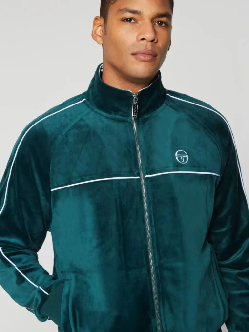 Jackets|Sergio Tacchini Lioni Velour Track Jacket- Botanical Garden