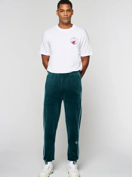 Pants And Sweatpants|Sergio Tacchini Lioni Velour Track Pant- Botanical Garden