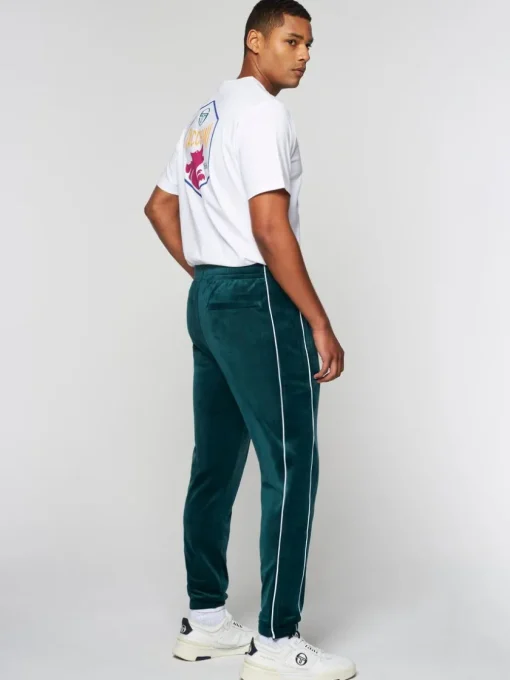 Pants And Sweatpants|Sergio Tacchini Lioni Velour Track Pant- Botanical Garden