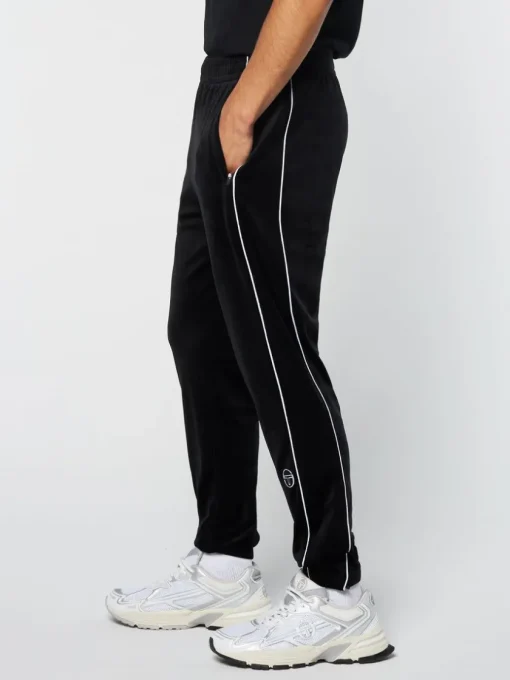 Velour|Sergio Tacchini Lioni Velour Track Pant- Black Beauty