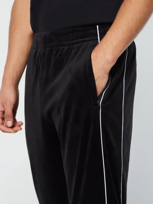 Velour|Sergio Tacchini Lioni Velour Track Pant- Black Beauty