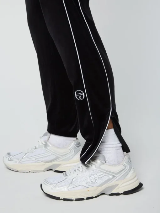 Velour|Sergio Tacchini Lioni Velour Track Pant- Black Beauty