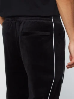 Velour|Sergio Tacchini Lioni Velour Track Pant- Black Beauty