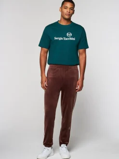 Pants And Sweatpants|Sergio Tacchini Lioni Velour Track Pant- Deep Mahogany