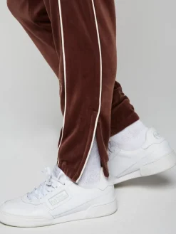 Pants And Sweatpants|Sergio Tacchini Lioni Velour Track Pant- Deep Mahogany