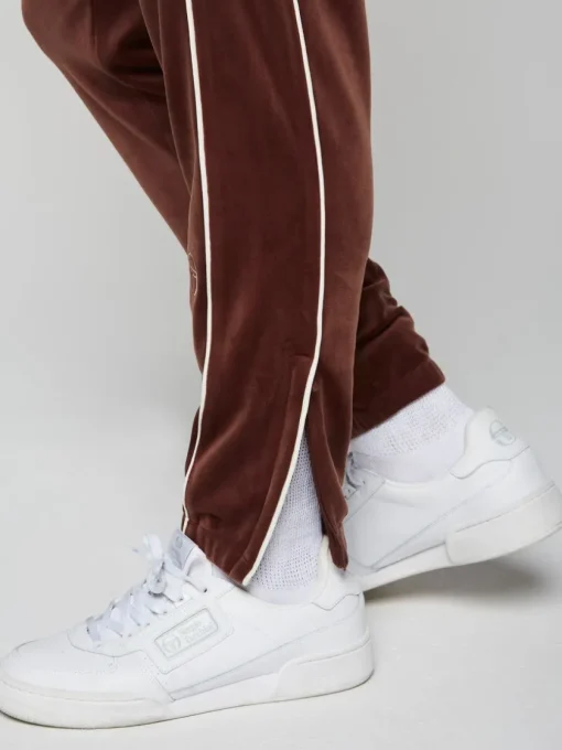 Pants And Sweatpants|Sergio Tacchini Lioni Velour Track Pant- Deep Mahogany