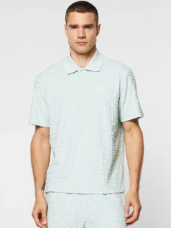 Polos|Sergio Tacchini Livata Monogram Polo- Surf Spray