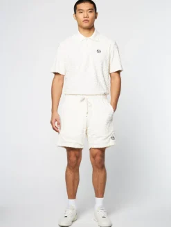Shorts And Swim|Sergio Tacchini Livata Monogram Short- Gardenia