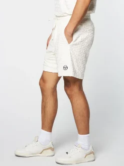 Shorts And Swim|Sergio Tacchini Livata Monogram Short- Gardenia