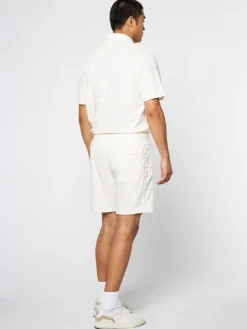 Shorts And Swim|Sergio Tacchini Livata Monogram Short- Gardenia