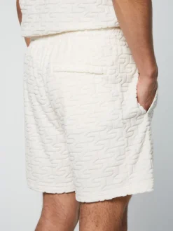 Shorts And Swim|Sergio Tacchini Livata Monogram Short- Gardenia