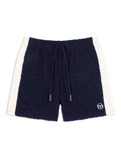 Shorts And Swim|Sergio Tacchini Livata Monogram Short- Maritime Blue
