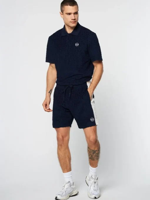 Shorts And Swim|Sergio Tacchini Livata Monogram Short- Maritime Blue