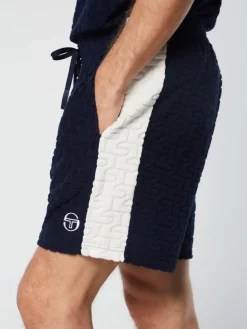 Shorts And Swim|Sergio Tacchini Livata Monogram Short- Maritime Blue