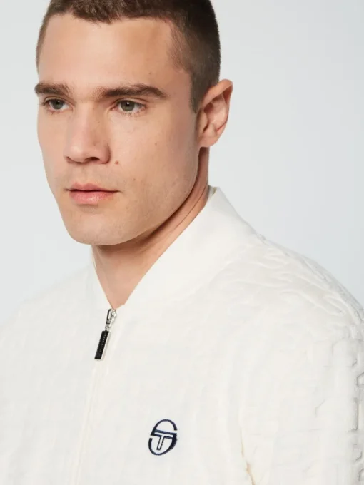 Jackets|Sergio Tacchini Livata Monogram Track Jacket- Gardenia